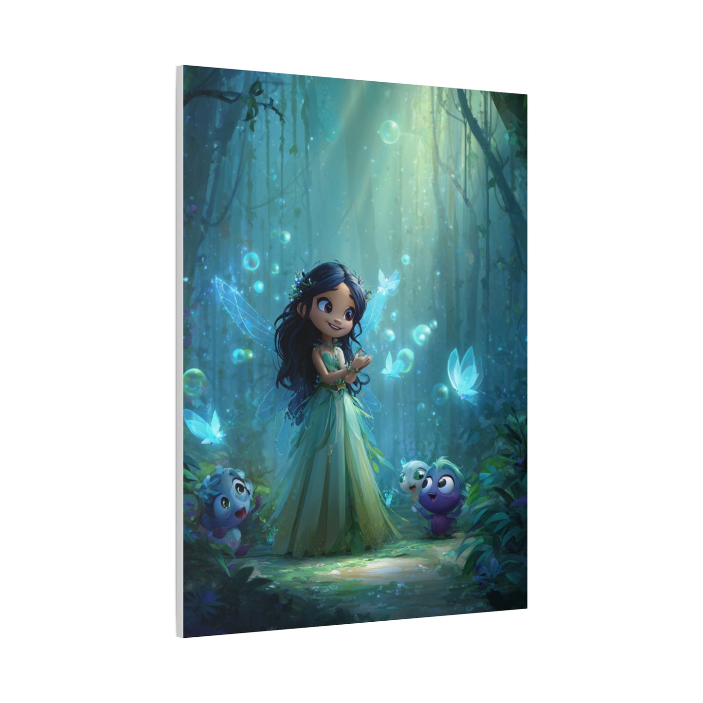 Whimsical Fairy Tale Canvas Wall Art, Enchanted Forest Decor, Fantasy Children's Room Wall Art, Magical Gift for Kids, Home Decor