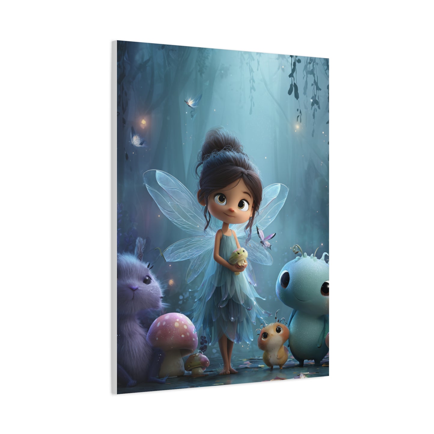 Whimsical Fairy Canvas Art Print, Enchanted Decor for Kids' Rooms, Fantasy Wall Art, Magical Gift for Birthdays, Nursery Decoration