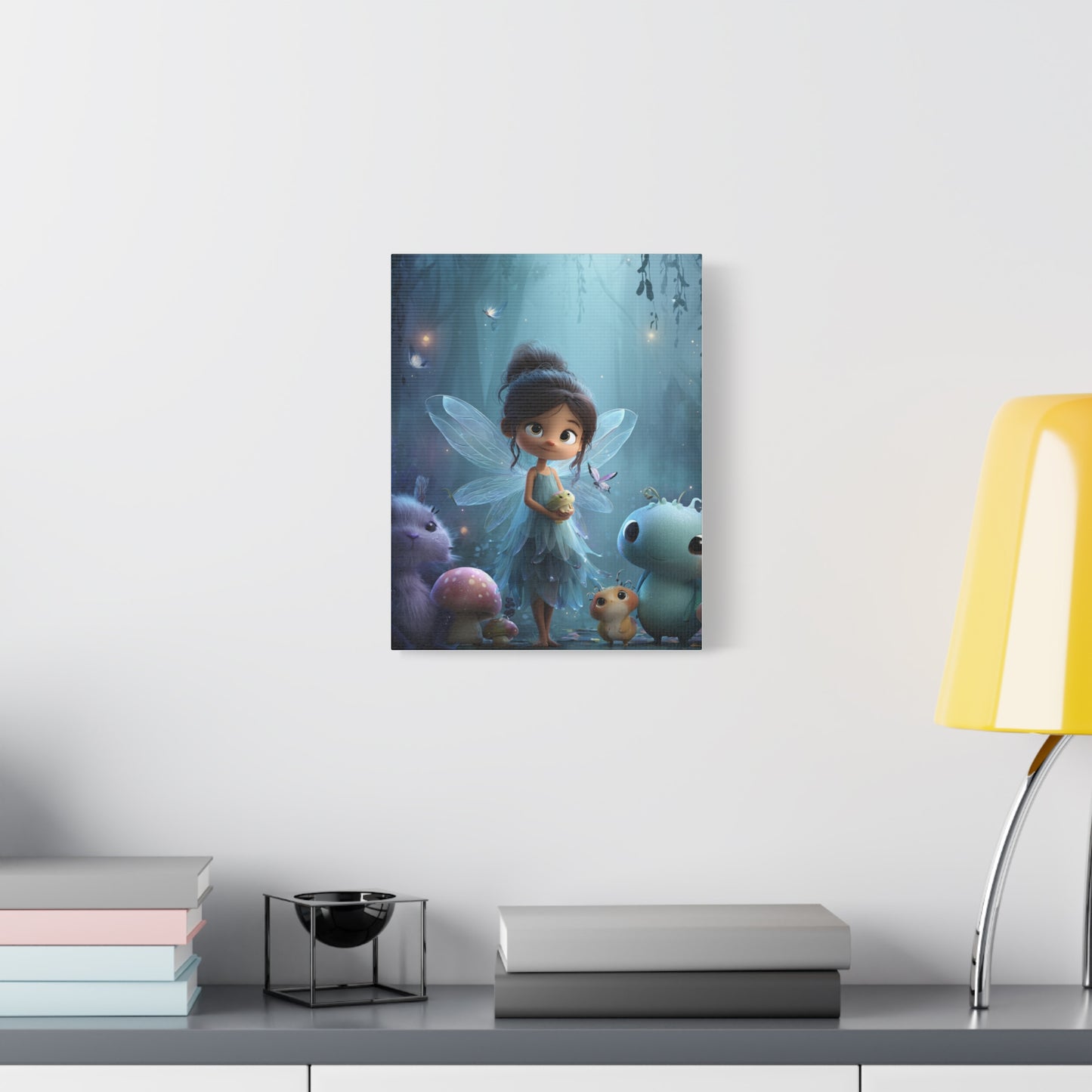 Whimsical Fairy Canvas Art Print, Enchanted Decor for Kids' Rooms, Fantasy Wall Art, Magical Gift for Birthdays, Nursery Decoration