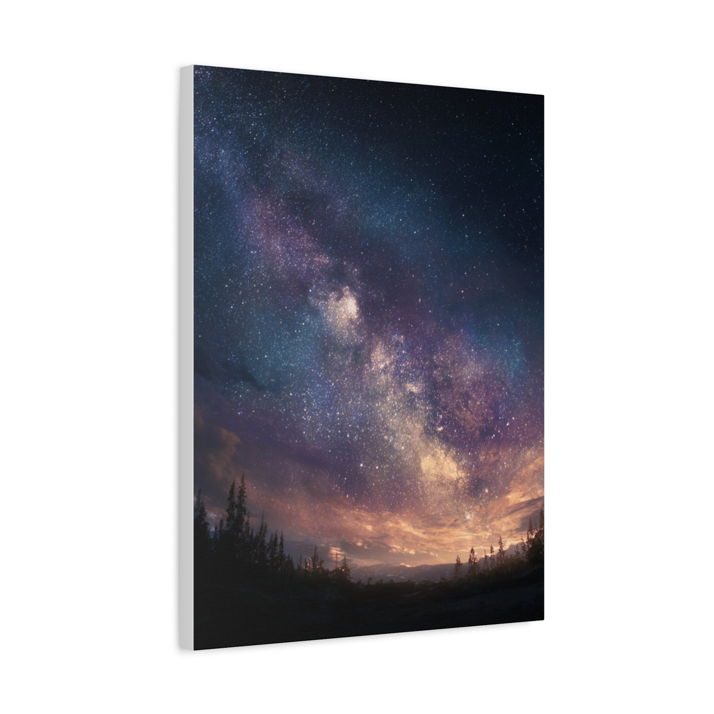 Galactic Night Matte Canvas Print, Cosmic Wall Art for Home Decor, Celestial Decor, Starry Night Art, Space Lover Gift, Bedroom Wall Art