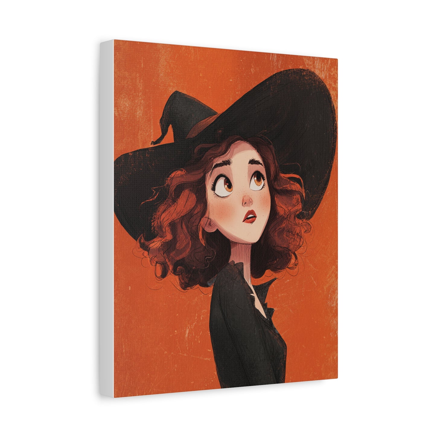 Whimsical Witch Canvas Print, Halloween Decor, Art for Home, Gift for Witches, Fall Wall Art, Magic Lover's Gift