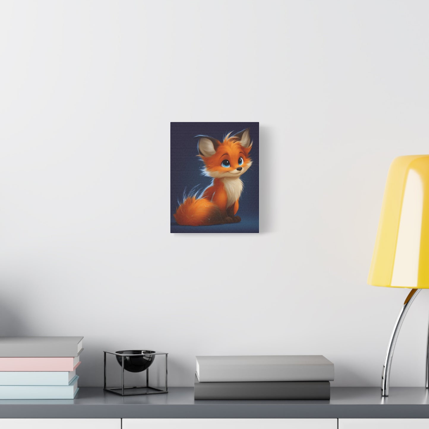 Whimsical Fox Canvas Art Print, Cute Wall Decor, Animal Lover Gift, Children's Room Decor, Nursery Wall Art, Fox Artwork