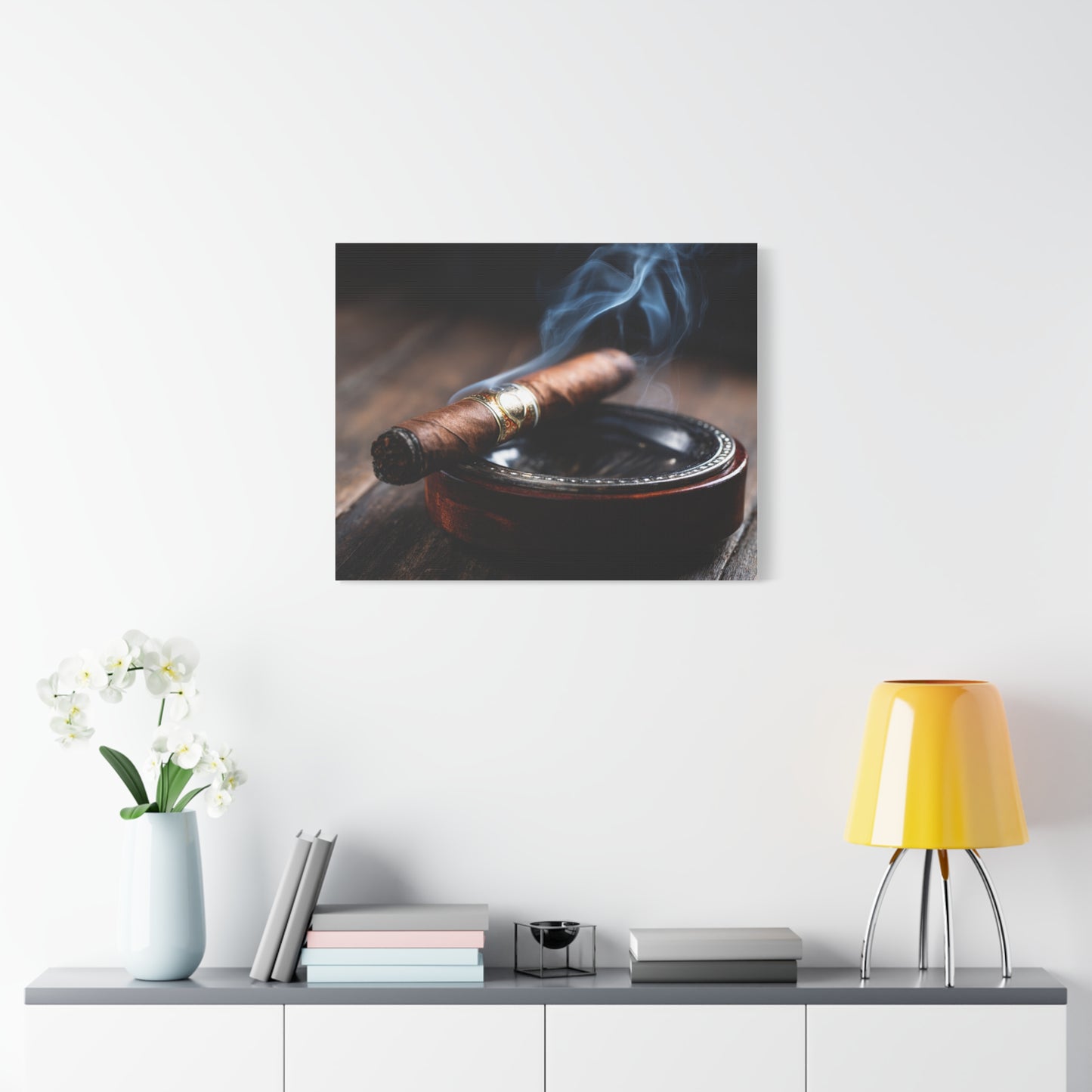 Cigar Smoke Wall Art Canvas
