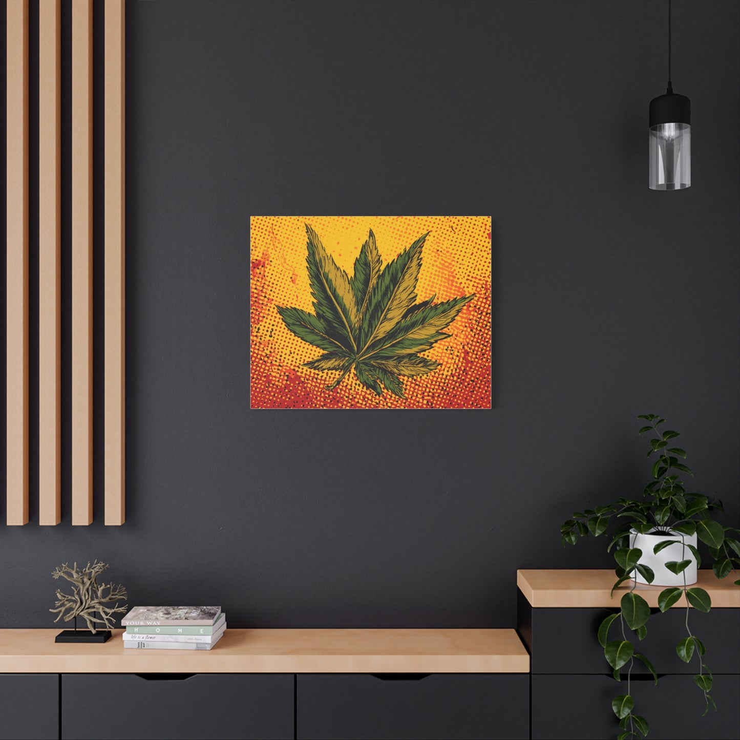 Canvas Print Pop Art Marijuana Leaf