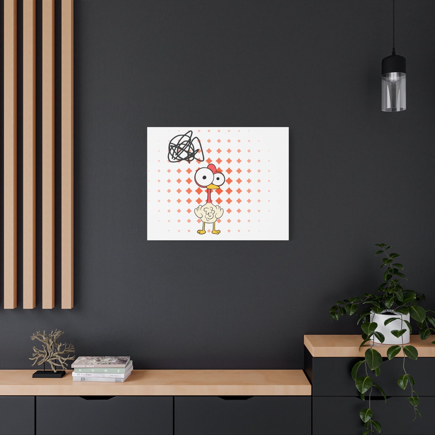 Whimsical Chicken Canvas Wall Art