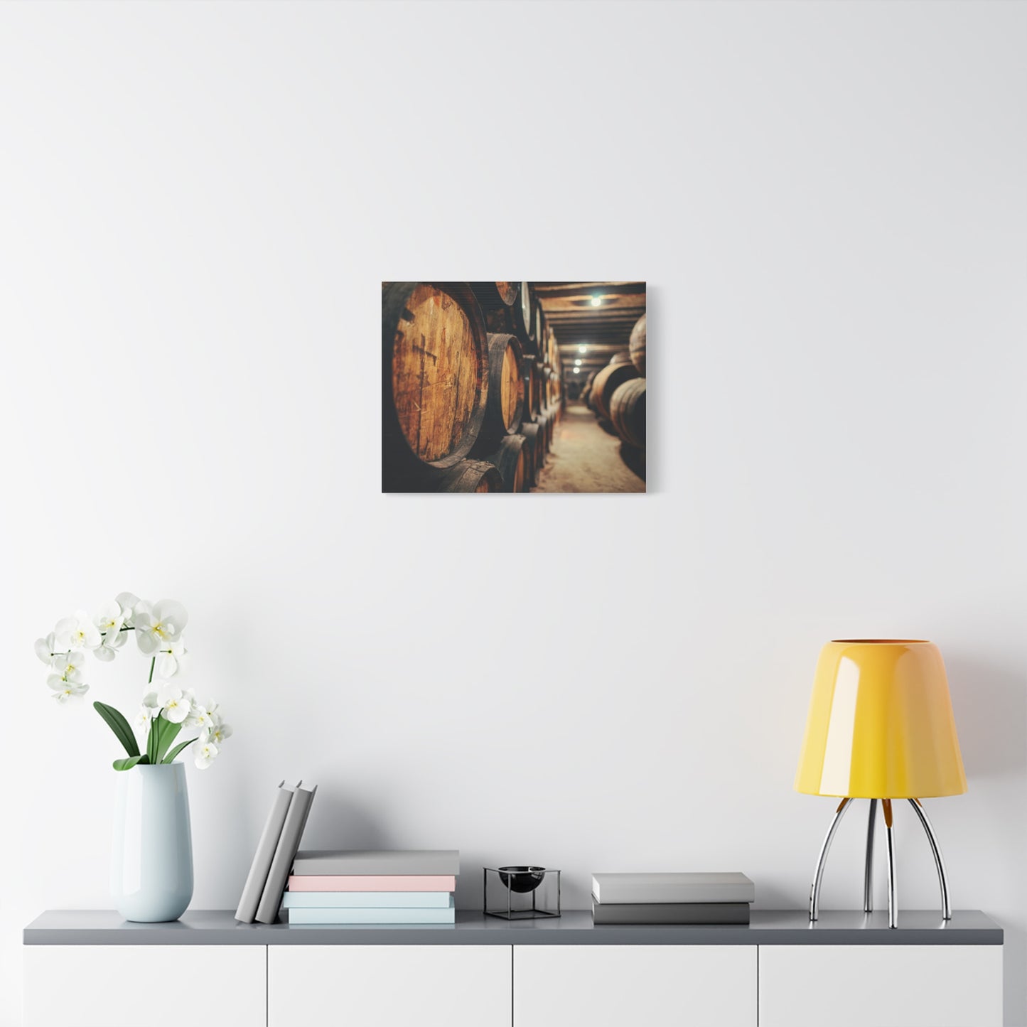 Rustic Wine Barrel Canvas Print