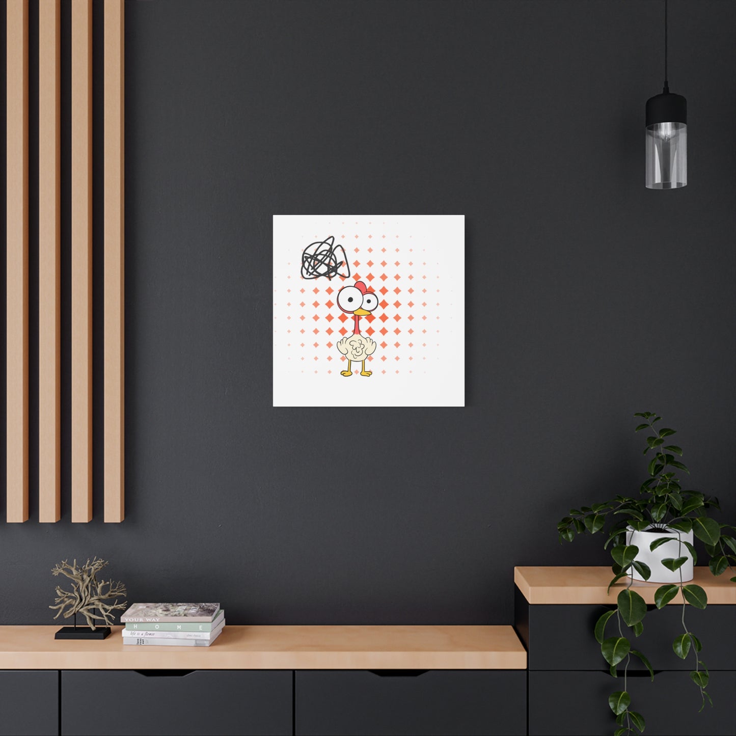 Whimsical Chicken Canvas Wall Art