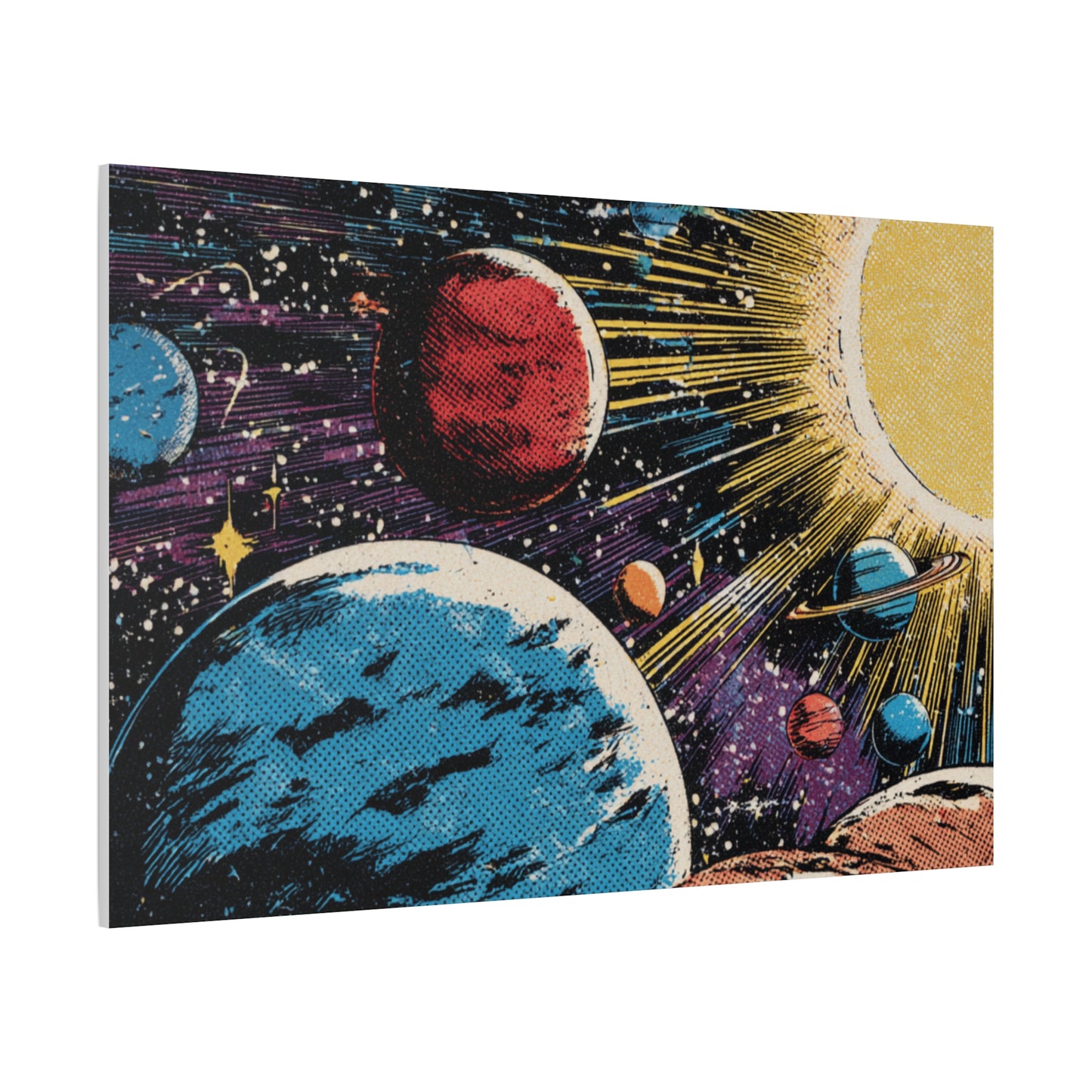 Canvas Print - Comic Book Style Planets