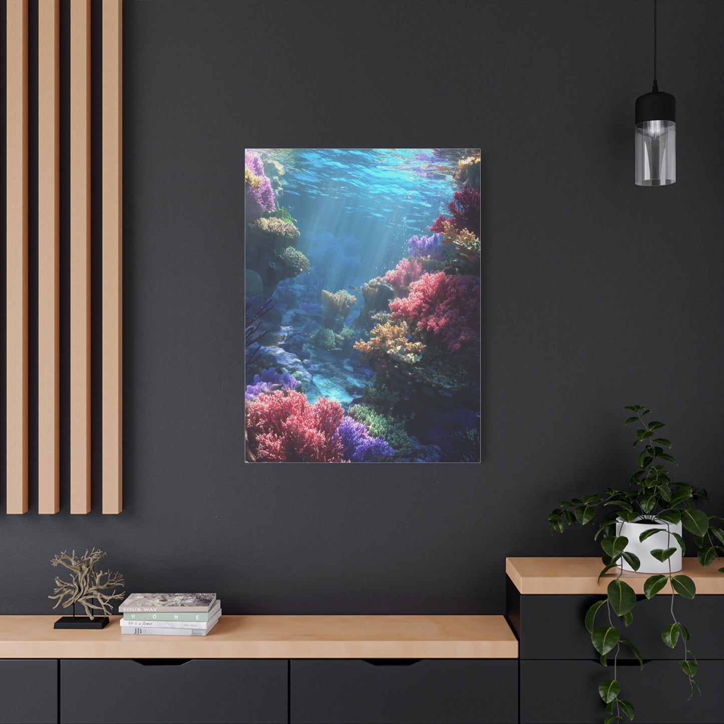 Vibrant Coral Reef Canvas Art, Underwater Decor, Ocean Wall Art, Beach House Decor, Gift for Ocean Lovers