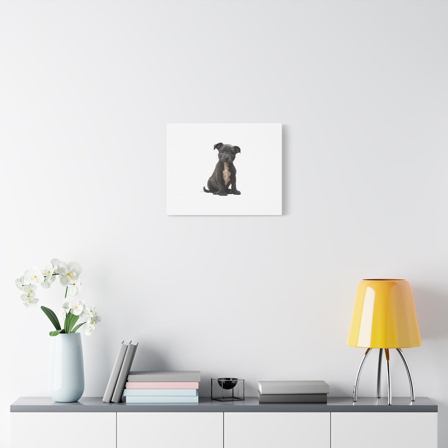 Dog Portrait Canvas Wall Art, Pet Lover Gift, Home Decor, Puppy Artwork, Animal Lover Canvas, Pet Memorial