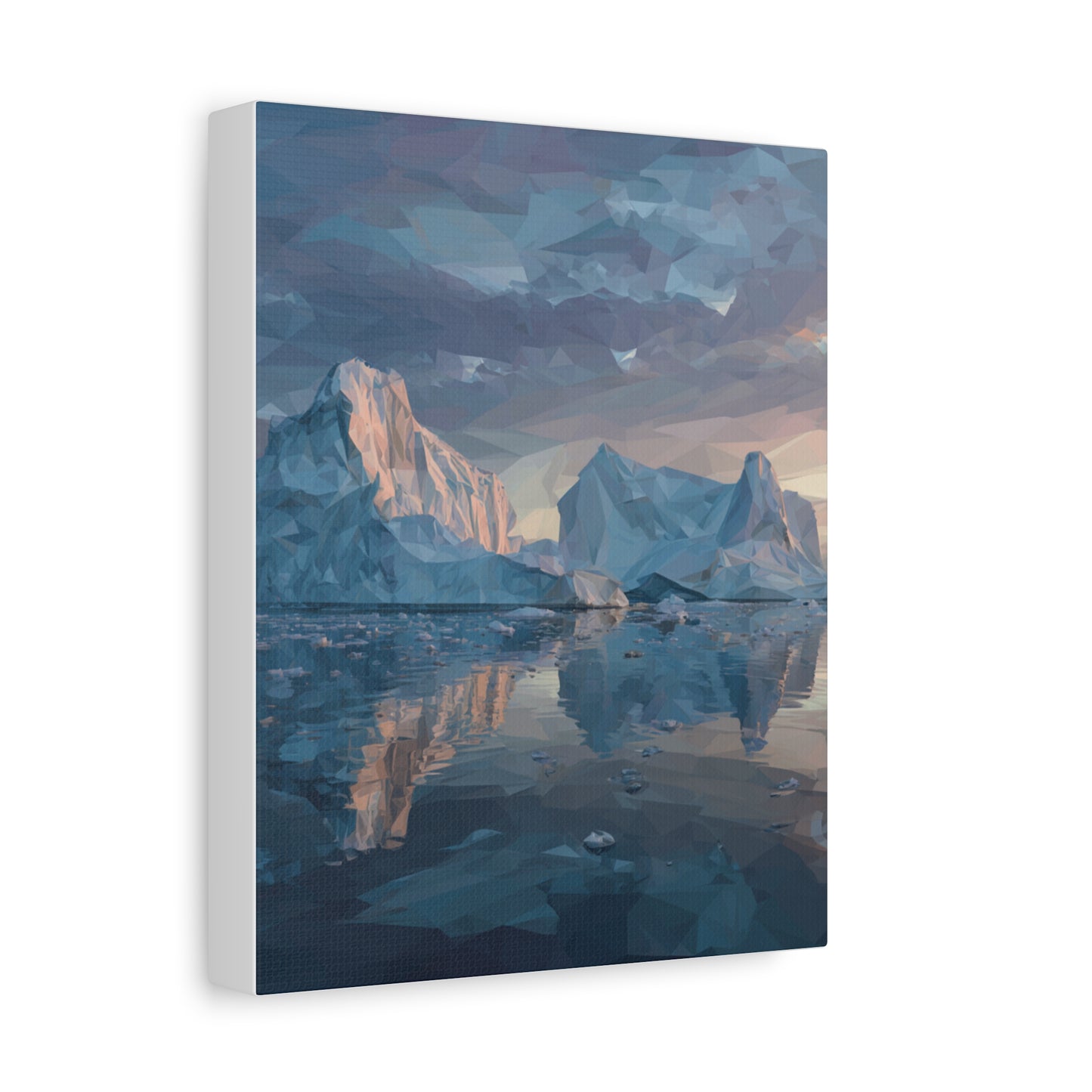 Stretched Canvas Art Print, Geometric Landscape Wall Decor, Minimalist Home Accent, Nature-Inspired Artwork, Unique Gift Idea