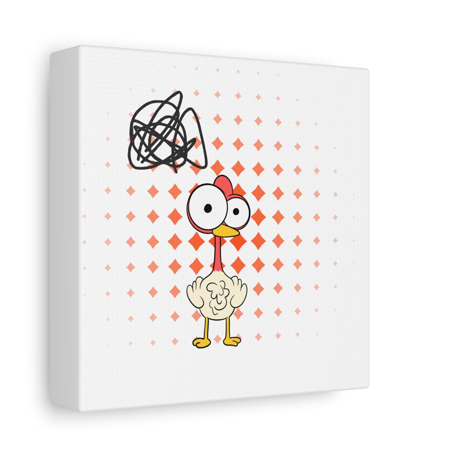 Whimsical Chicken Canvas Wall Art