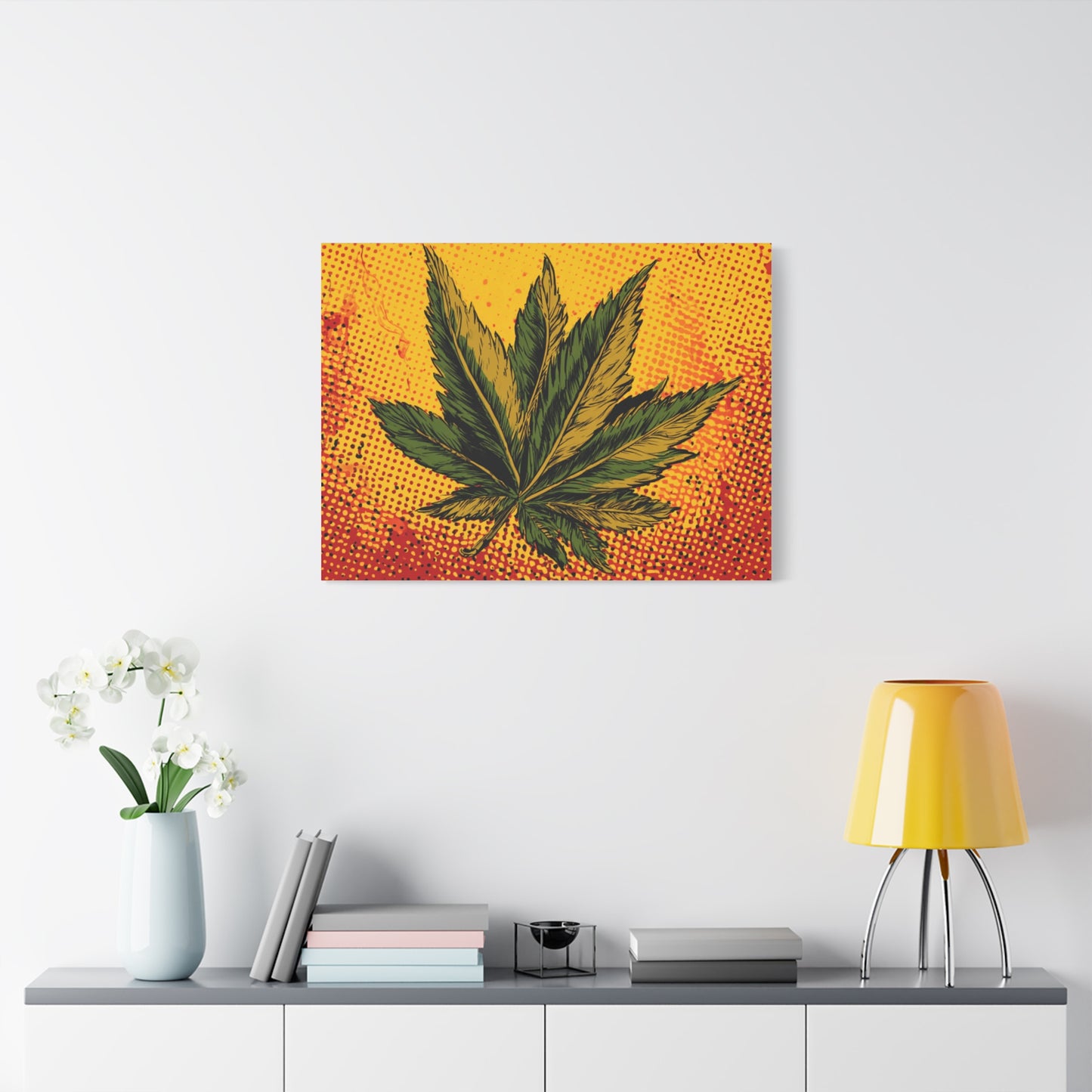 Canvas Print Pop Art Marijuana Leaf