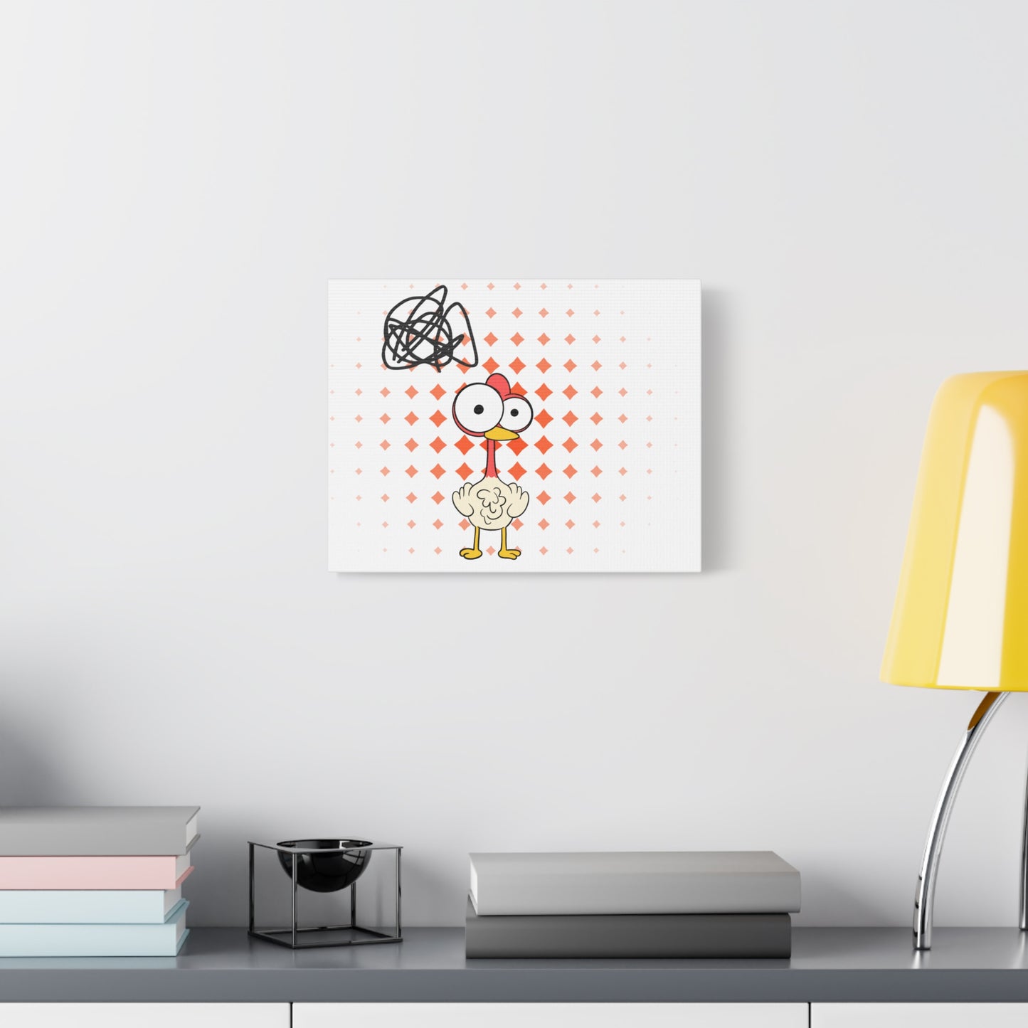 Whimsical Chicken Canvas Wall Art