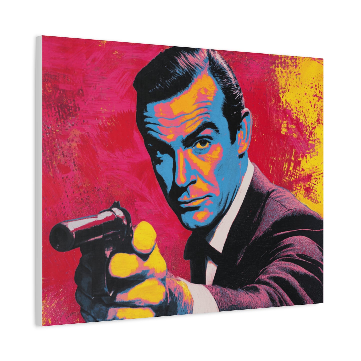 Vibrant Retro Canvas Art, Pop Culture Wall Decor, 60s Inspired Artwork, Unique Gift for Movie Lovers, Home Decoration