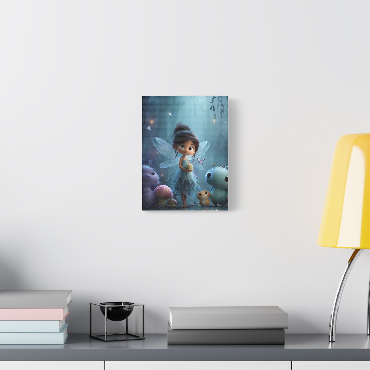 Whimsical Fairy Canvas Art Print, Enchanted Decor for Kids' Rooms, Fantasy Wall Art, Magical Gift for Birthdays, Nursery Decoration