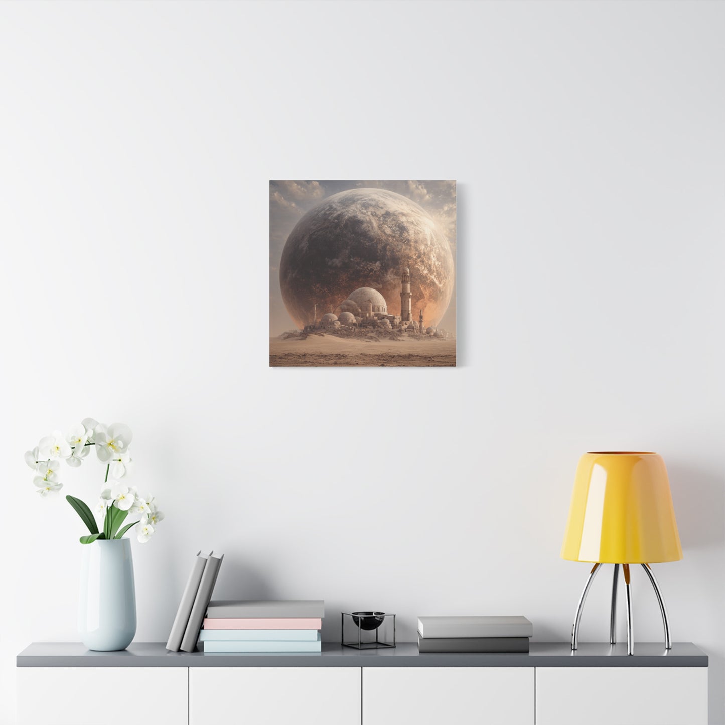 Cosmic Landscape Canvas Art, Wall Decor, Celestial Print, Space Artwork, Home Decoration, Gift for Science Fiction Lovers