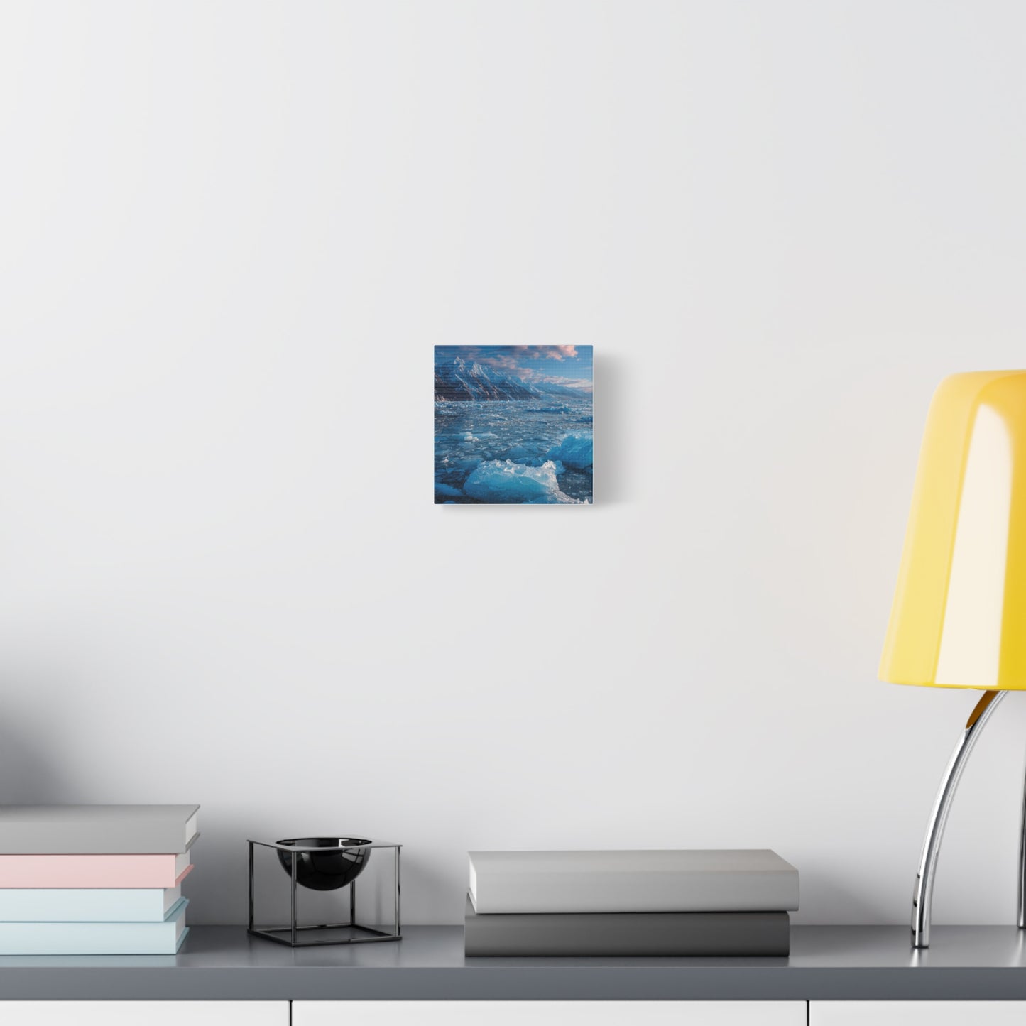 Serene Blue Glacier Canvas Wall Art, Landscape Decor, Home Serenity, Nature Prints for Living Room, Office, Gift Ideas