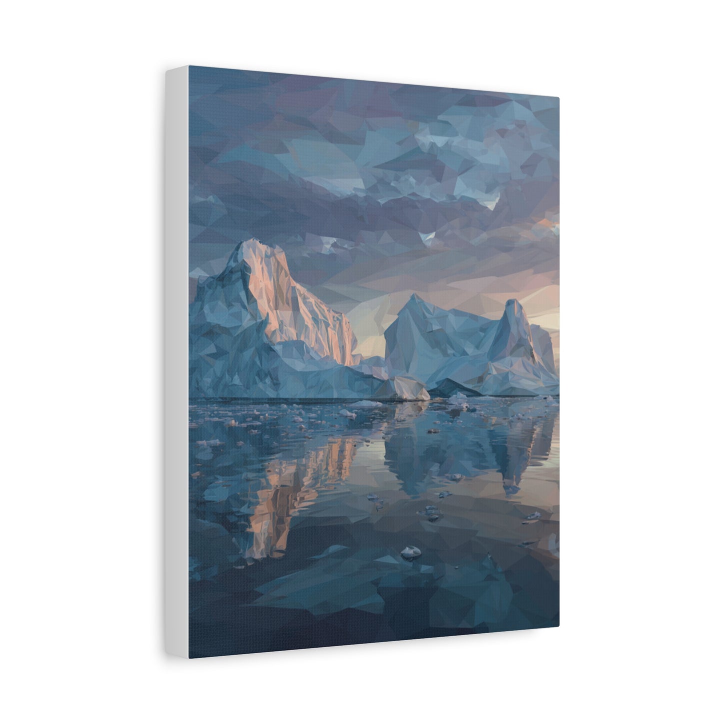 Stretched Canvas Art Print, Geometric Landscape Wall Decor, Minimalist Home Accent, Nature-Inspired Artwork, Unique Gift Idea