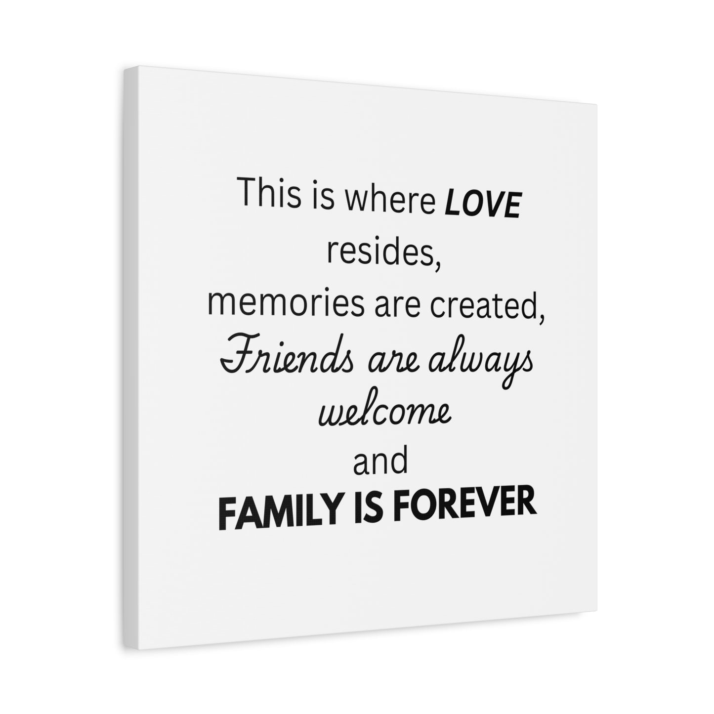 Love Family Canvas Artwork