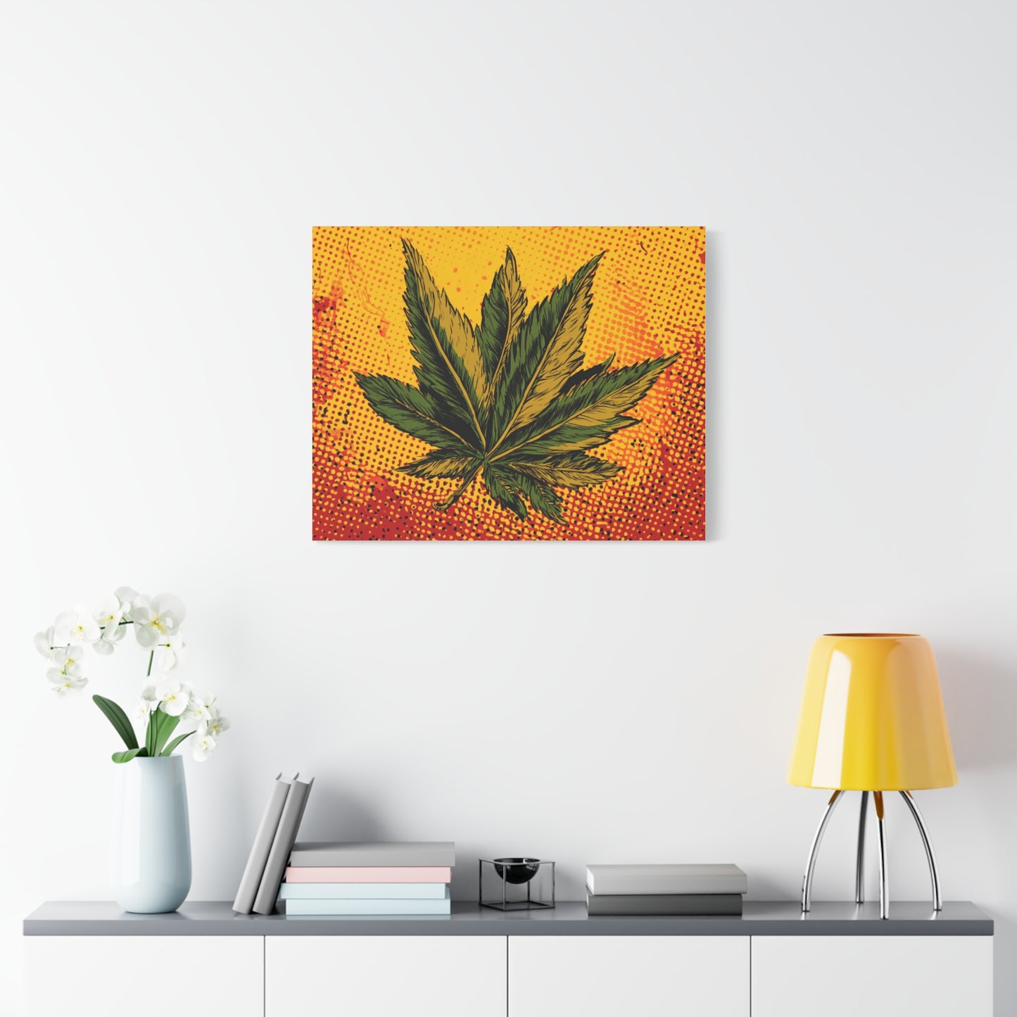 Canvas Print Pop Art Marijuana Leaf