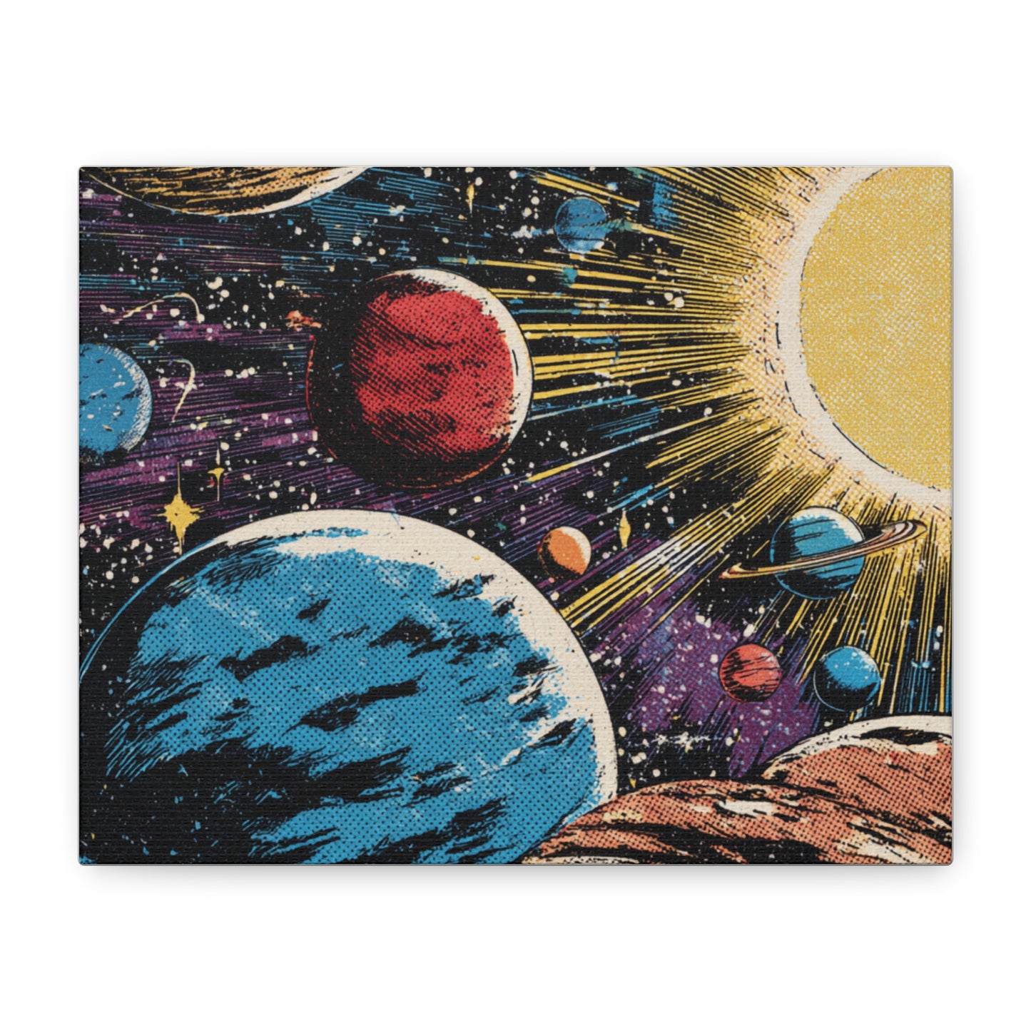 Canvas Print - Comic Book Style Planets