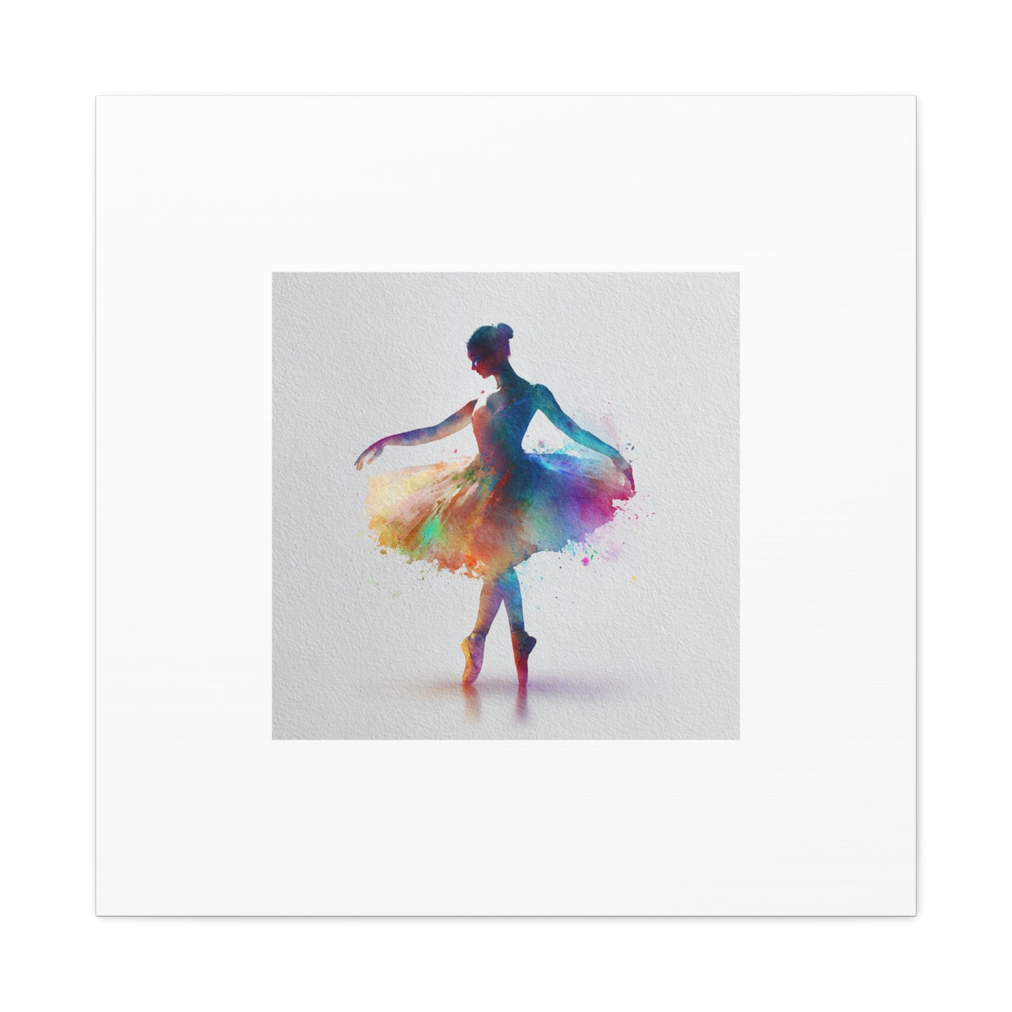 Canvas Print - Beautiful Ballerina with Color Splash - Perfect for a Little Dancer's Room