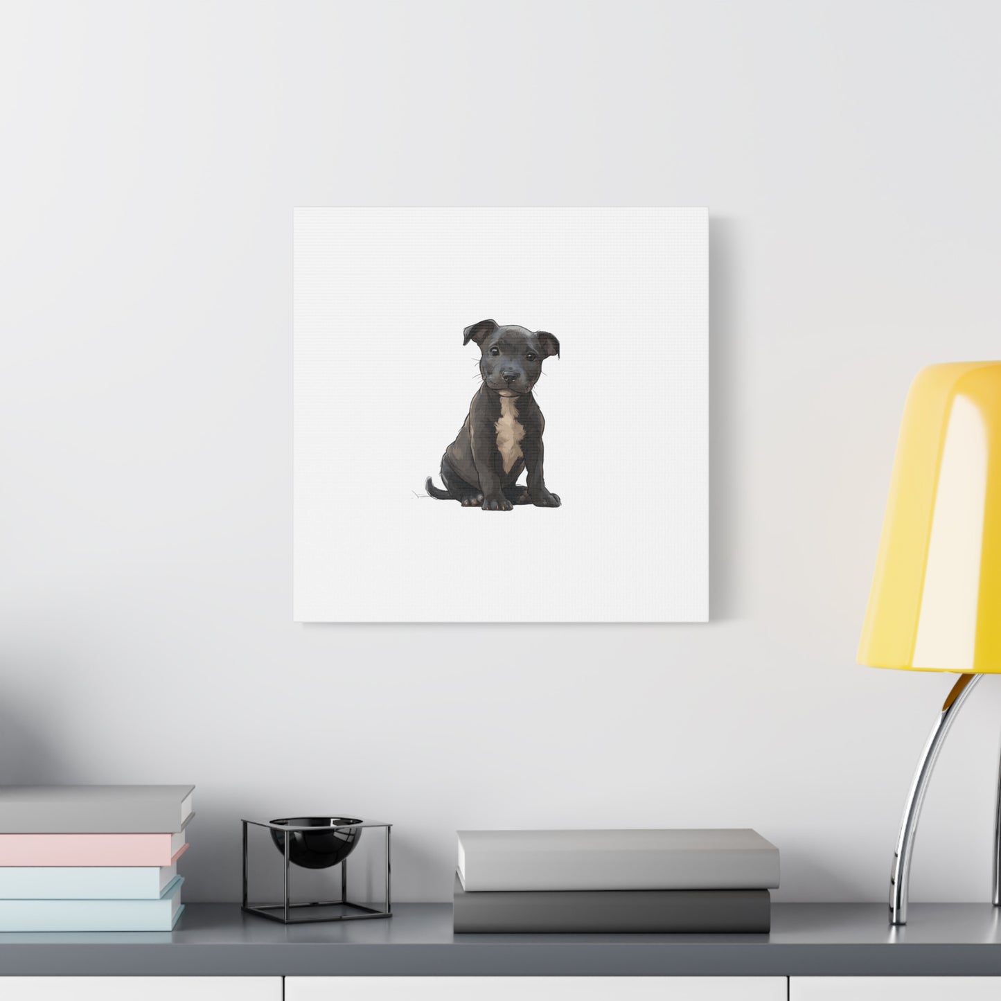 Dog Portrait Canvas Wall Art, Pet Lover Gift, Home Decor, Puppy Artwork, Animal Lover Canvas, Pet Memorial