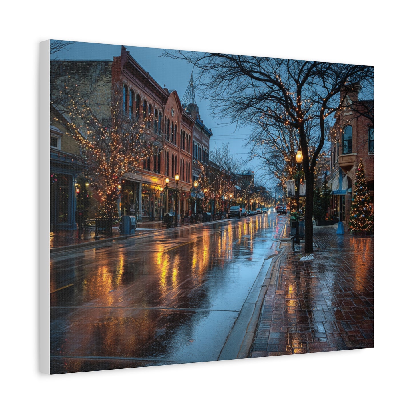 Canvas Print Winter Scene Holland Michigan Christmas