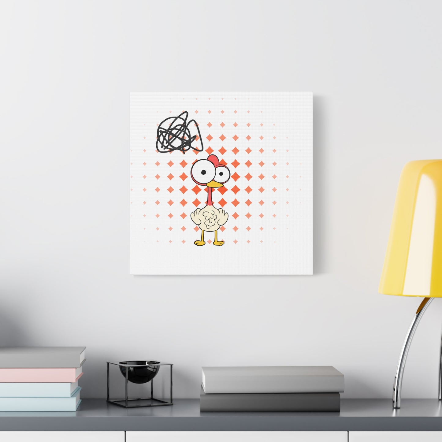 Whimsical Chicken Canvas Wall Art