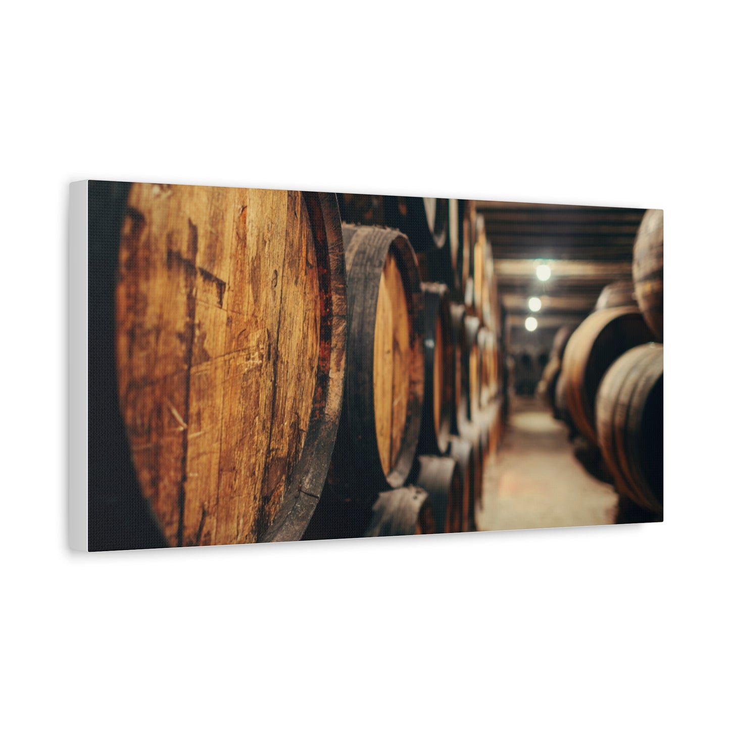 Rustic Wine Barrel Canvas Print