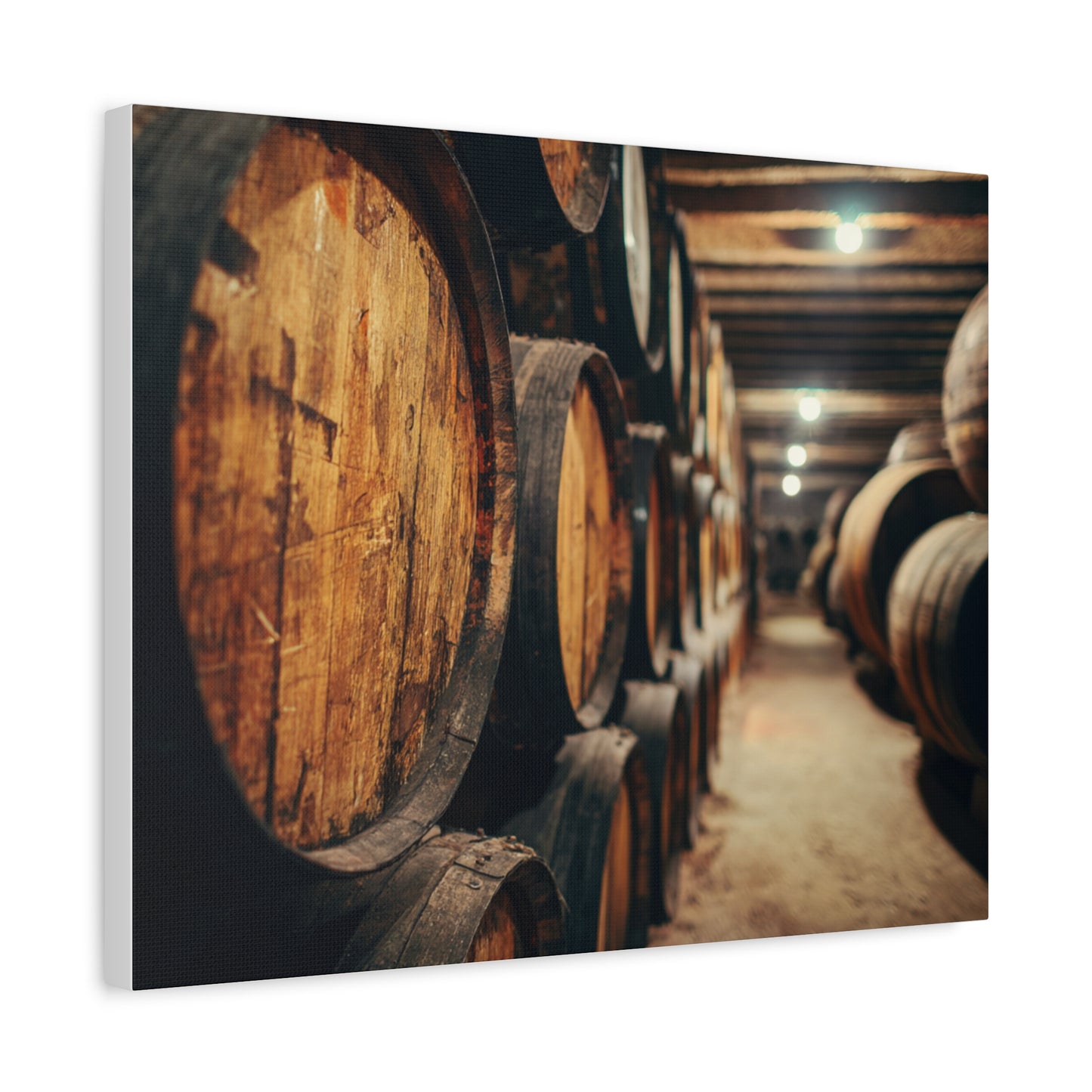 Rustic Wine Barrel Canvas Print