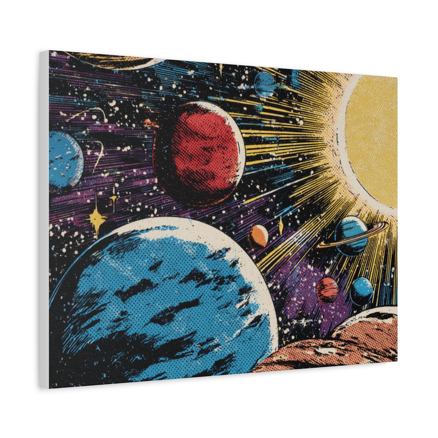 Canvas Print - Comic Book Style Planets