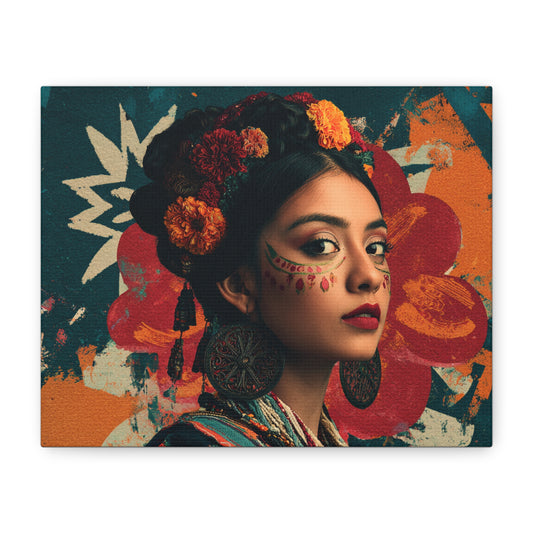 Frida-Inspired Matte Canvas Wall Art, Boho Home Decor, Colorful Portrait, Unique Gift for Art Lovers, Festival Wall Decor, Vibrant [...]