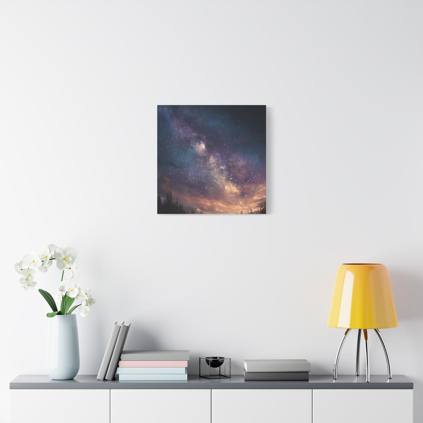 Galactic Night Matte Canvas Print, Cosmic Wall Art for Home Decor, Celestial Decor, Starry Night Art, Space Lover Gift, Bedroom Wall Art