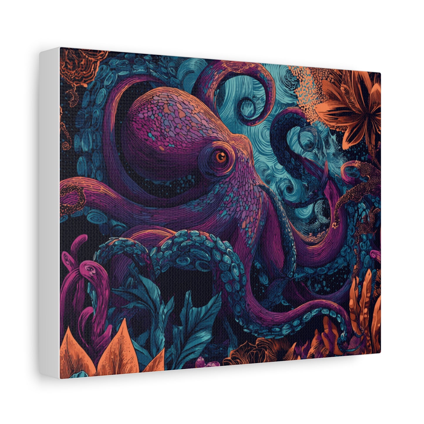 Canvas Wall Art - Colorful Pop Art Style Octopus