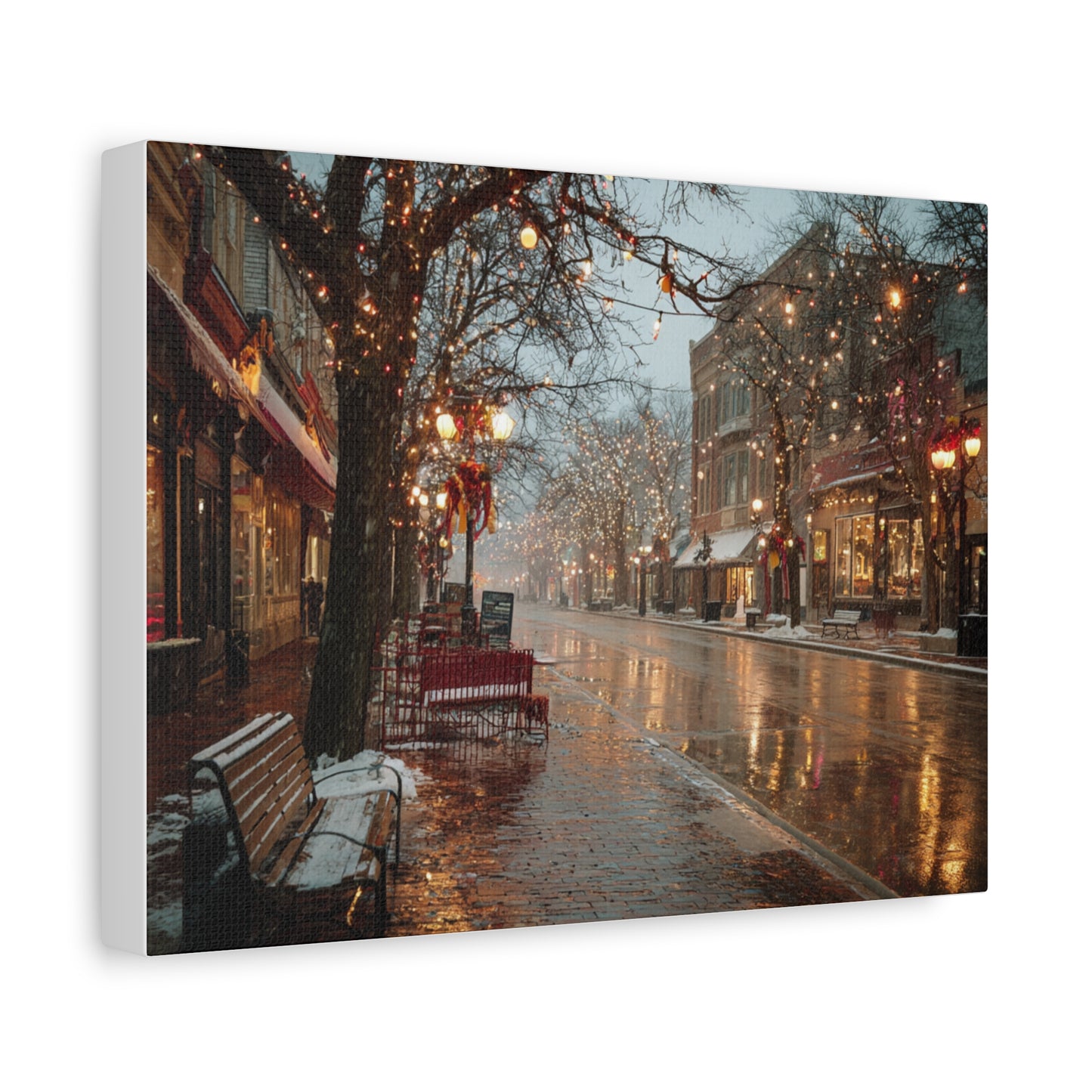 Cozy Winter Canvas Wall Art, Holiday Decor, Home Decoration, Gift for Her, Christmas Vibes, Seasonal Artwork