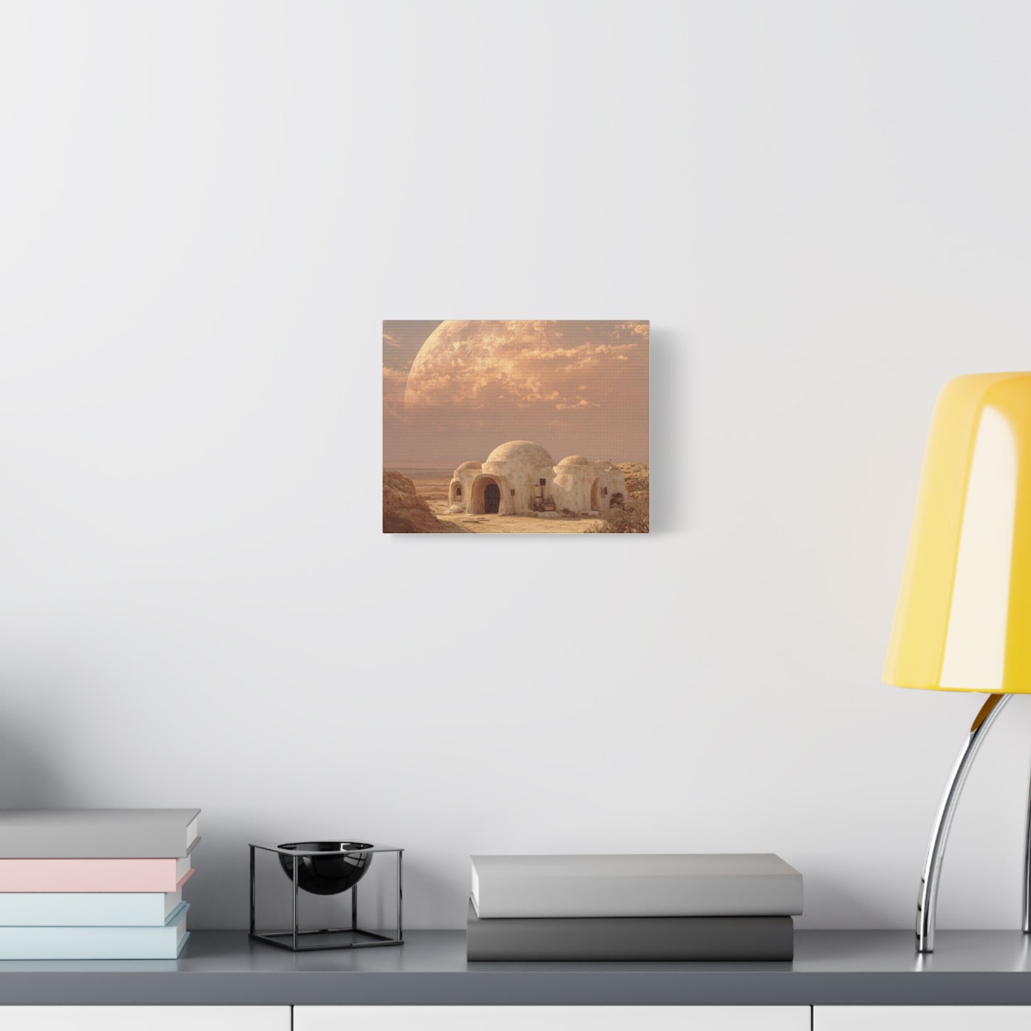 Stretched Canvas Art Print, Matte Wall Decor, Desert Landscape, Home Office Art, Gift for Art Lovers, Space Decor, Unique Wall Art