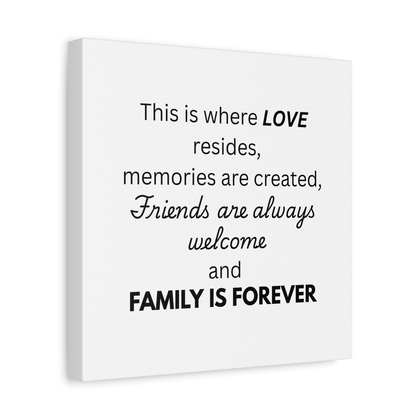 Love Family Canvas Artwork