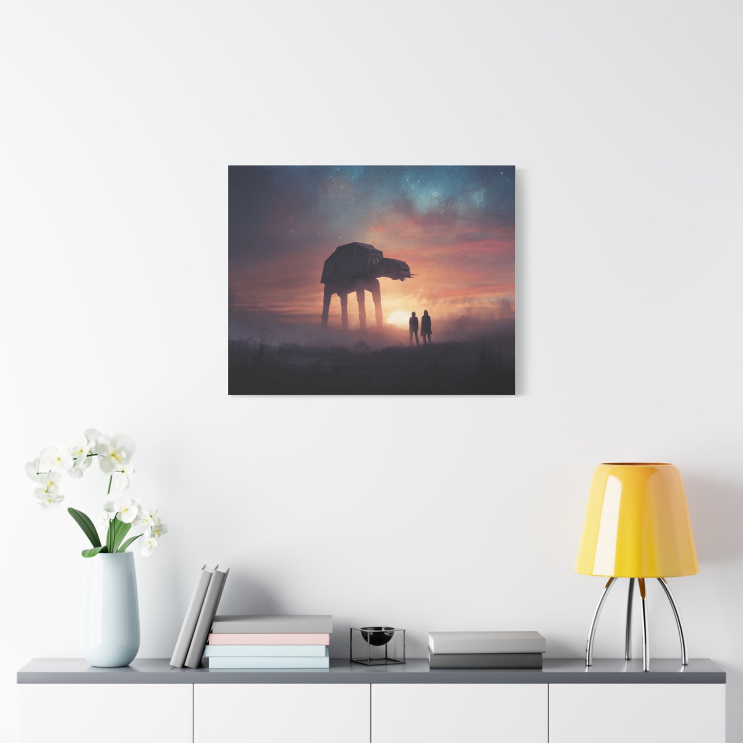 Star Wars Inspired Matte Canvas Art, Sci-Fi Wall Art, Modern Home Decor, Movie Lover Gift, Galactic Artwork
