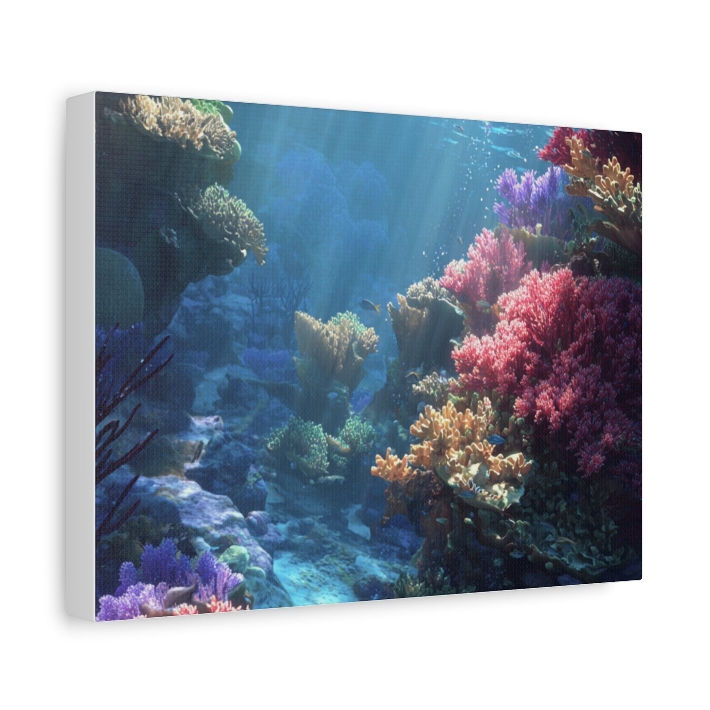 Vibrant Coral Reef Canvas Art, Underwater Decor, Ocean Wall Art, Beach House Decor, Gift for Ocean Lovers
