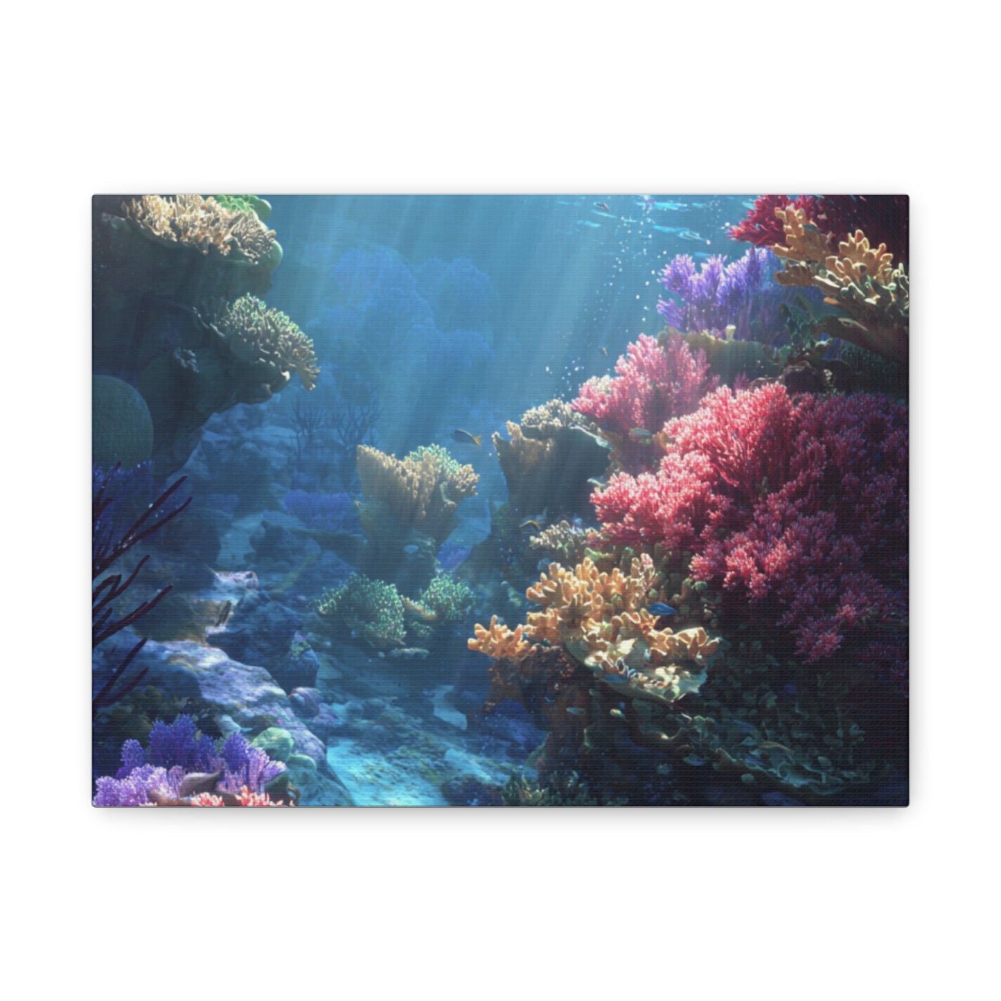 Vibrant Coral Reef Canvas Art, Underwater Decor, Ocean Wall Art, Beach House Decor, Gift for Ocean Lovers