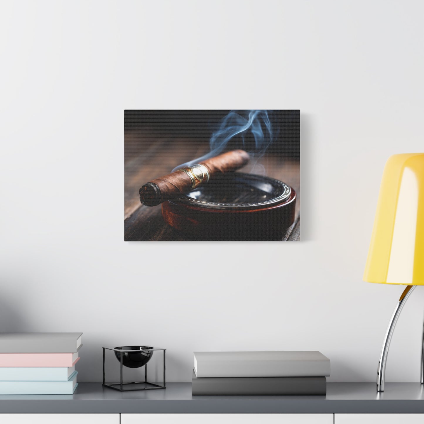 Cigar Smoke Wall Art Canvas