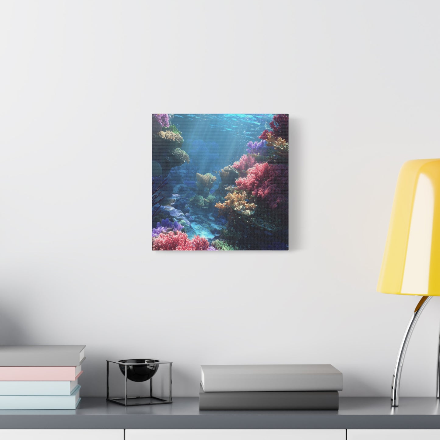 Vibrant Coral Reef Canvas Art, Underwater Decor, Ocean Wall Art, Beach House Decor, Gift for Ocean Lovers