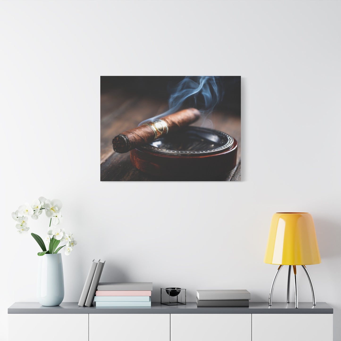 Cigar Smoke Wall Art Canvas