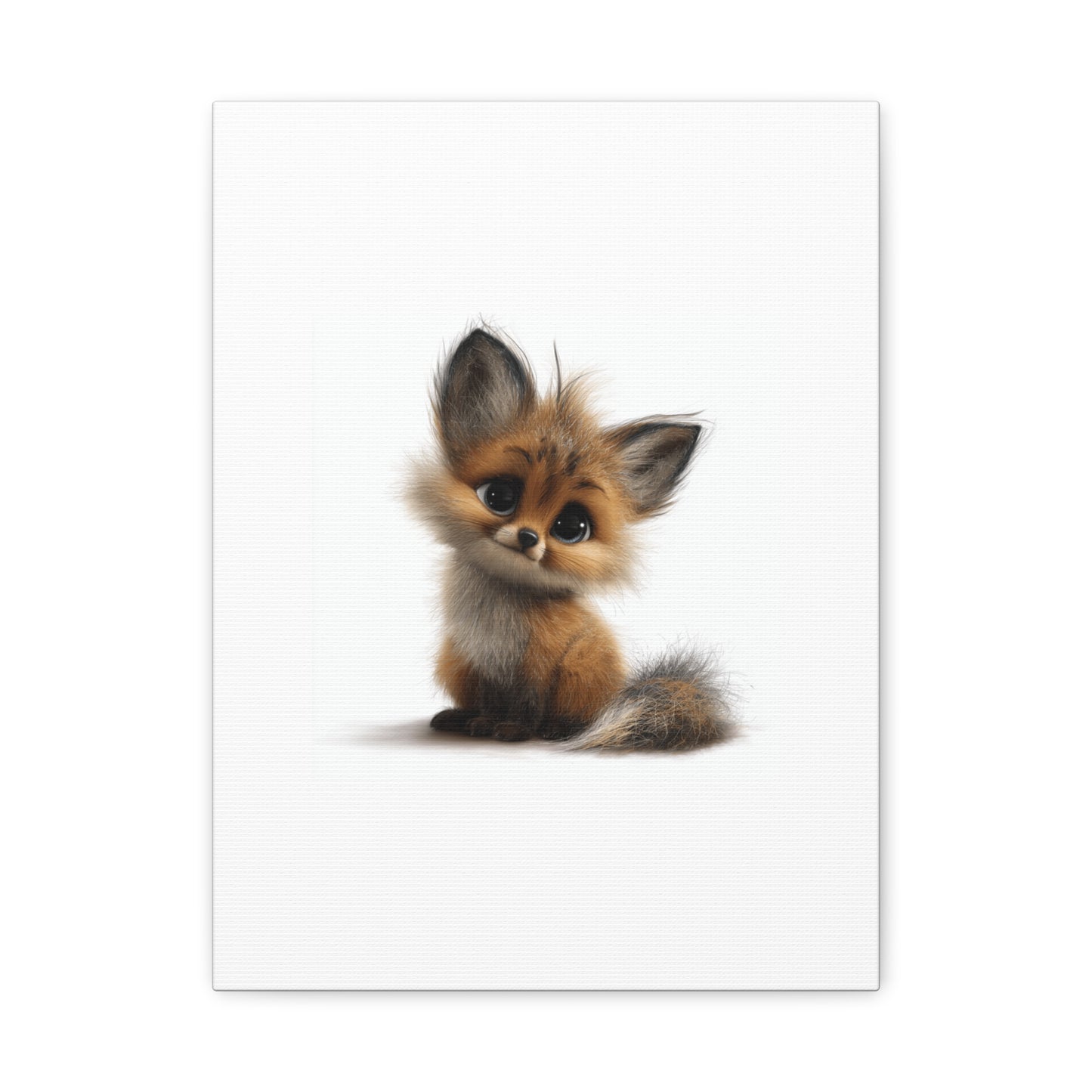 Adorable Fox Canvas Art Print, Cute Nursery Wall Decor, Baby Shower Gift, Animal Lover Home Decor, Kids Room Decoration