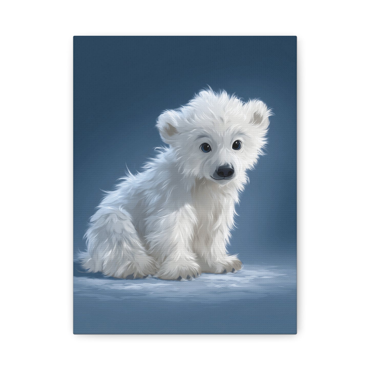 Adorable Polar Bear Canvas Art | Cute Wall Decor, Gifts for Animal Lovers, Kids Room, Nursery Art, Winter Home Decor