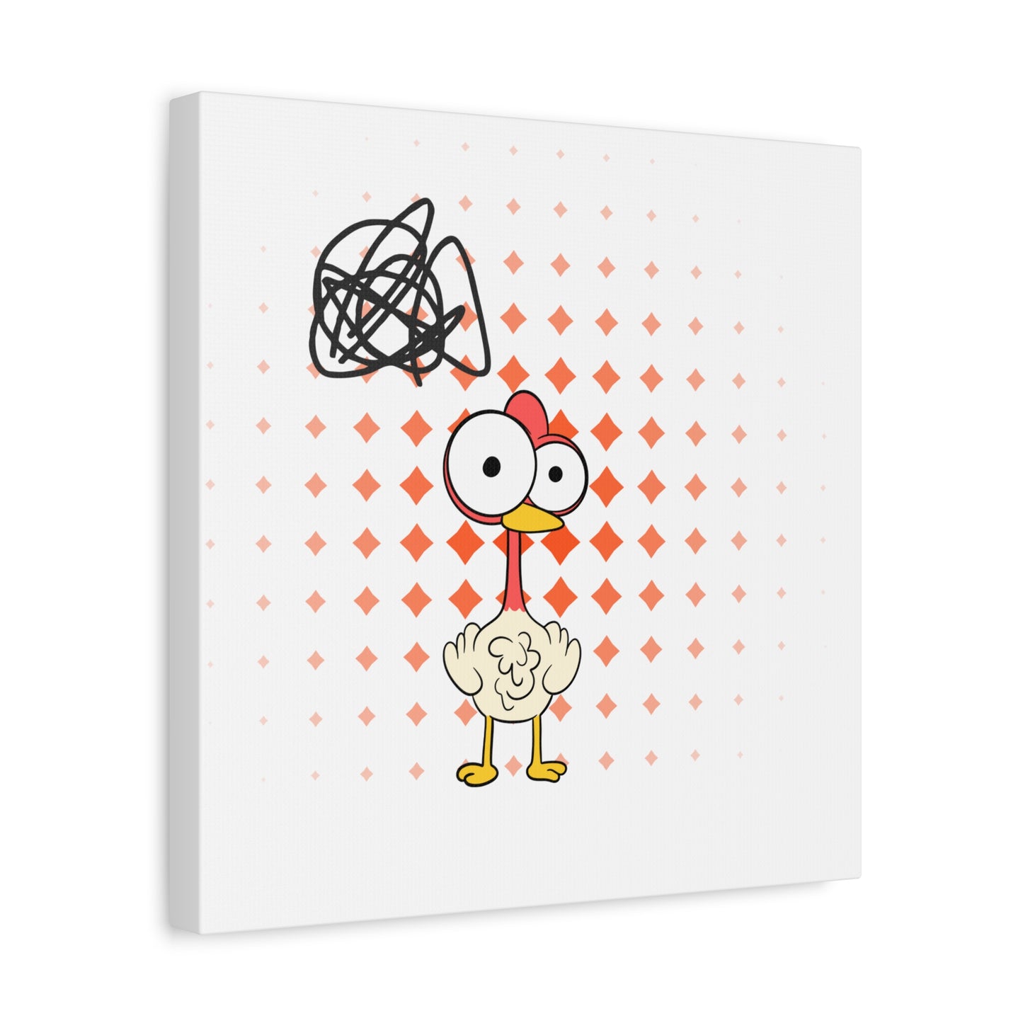 Whimsical Chicken Canvas Wall Art