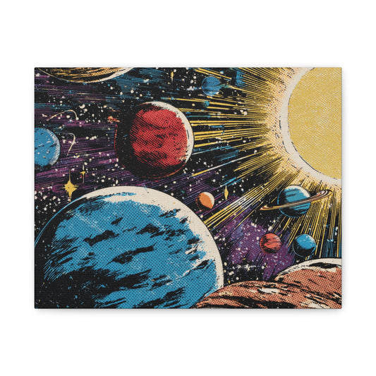 Canvas Print - Comic Book Style Planets