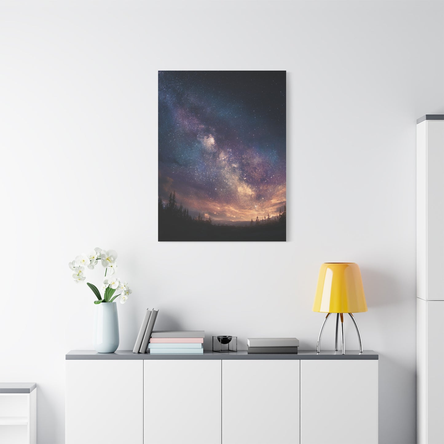 Galactic Night Matte Canvas Print, Cosmic Wall Art for Home Decor, Celestial Decor, Starry Night Art, Space Lover Gift, Bedroom Wall Art